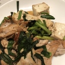 豆腐でボリュームアップ 豚肉とニラ豆腐の炒め物